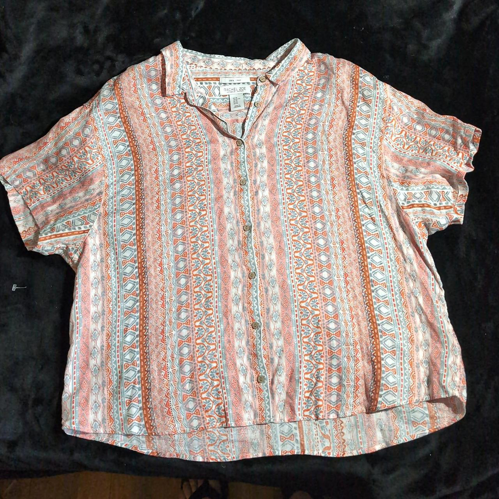 Rachel Zoe 100 Linen Button